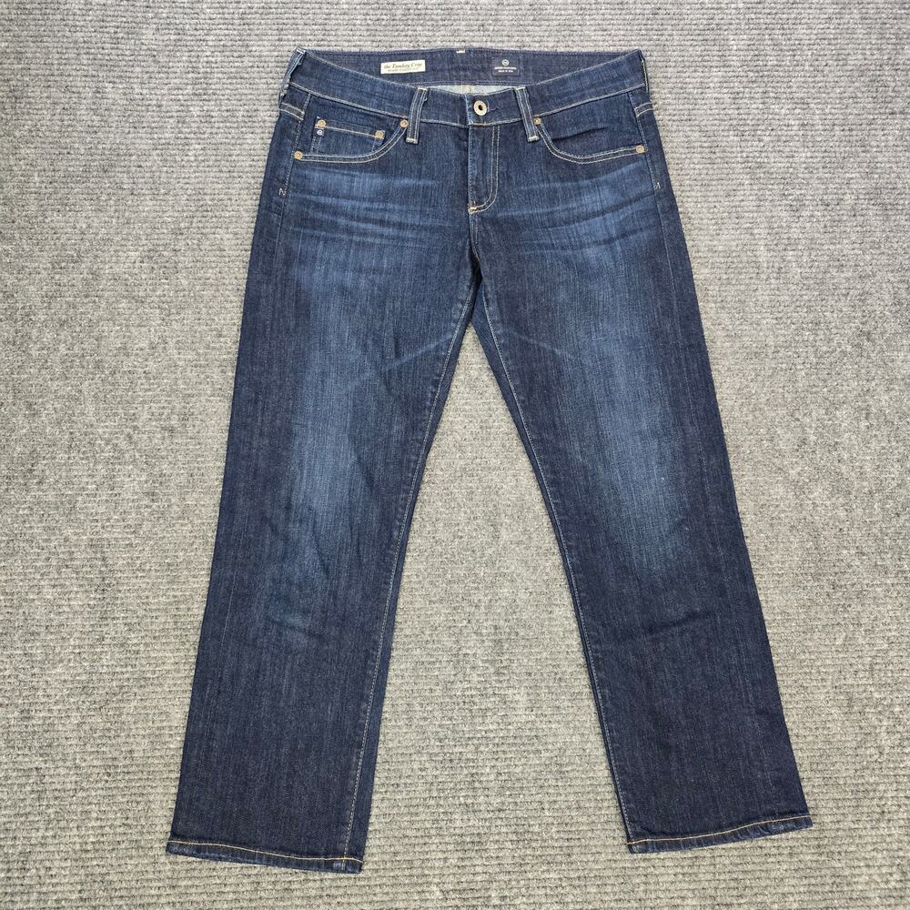 AG Adriano Goldschmied Tomboy Crop Womens 30x26 Dark Wash Straight Jeans USA